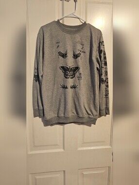 Harry Styles Tattoo Jersey Grey Crewneck Sweatshirt